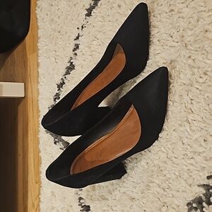 Black suede L'intervalle block heels